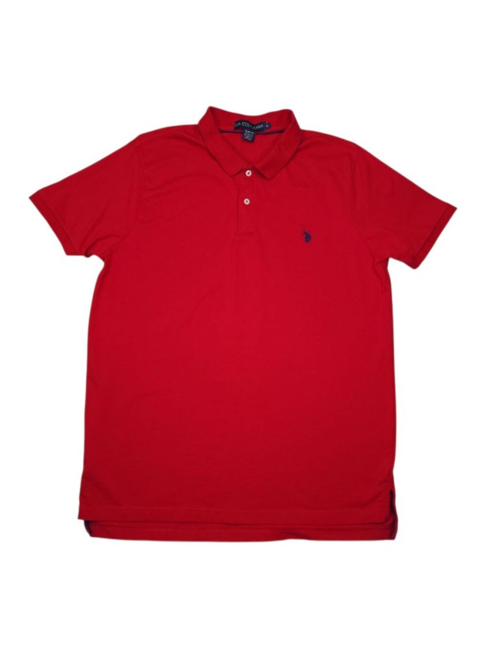 US Polo Assn Red Slim Fit Polo Shirt XL 100% Cotton Short Sleeve Mens Top